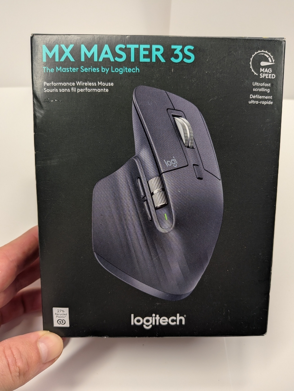 Logitech MX Master 3S Wireless Mouse - Graphite - 8K DPI Optical Sensor - NEW